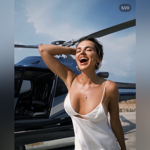 Zara nwt blogger favorite white satin effect party coctail wedding dress - Picture 6 of 13